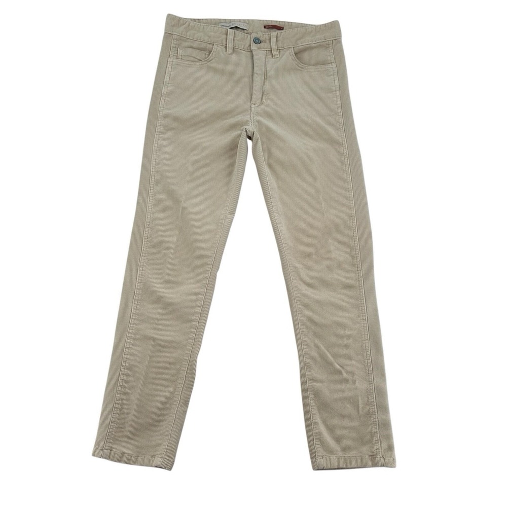 Anthropologie Pilcro Womens Size 28 Slim Boyfriend Corduroy Pants Beige Cream